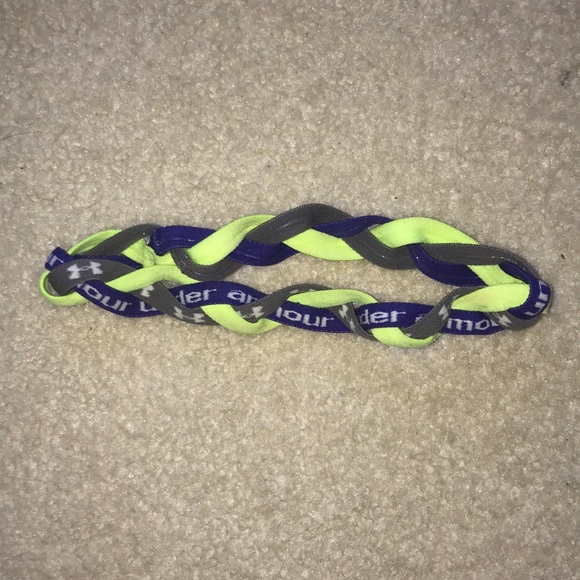 Yellow /Grey /Purple braided Under Armour headband - Picture 1 of 2